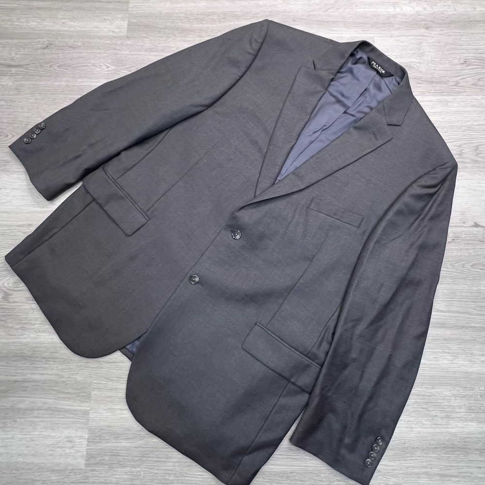 Jos A Bank Signature Collection Grey Wool Tailored Fit Blazer 50L Chelsea